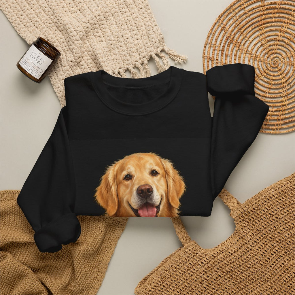 Custom Pet Portrait Heavyweight Crewneck Sweatshirt — mockup 4