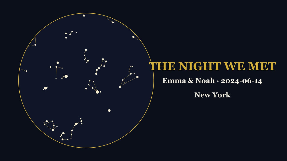 Instant 4K Star Map Wallpaper + Printable Luxury Anniversary Card