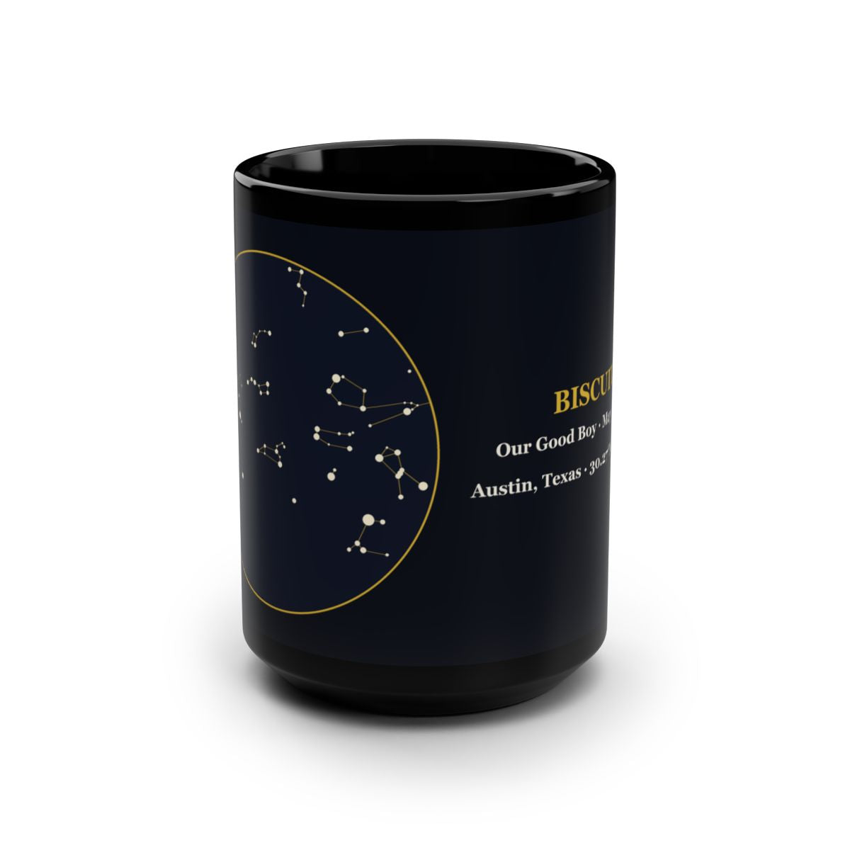 Custom Pet Name & Coordinates Ceramic Keepsake Mug (15oz)